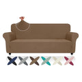 Super Stretch Sofa Cover (- Light Coffee / Large (72"-92"))