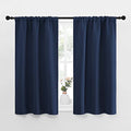 Kitchen Curtains (Navy / 34"W x 40"L (Pack of 2))