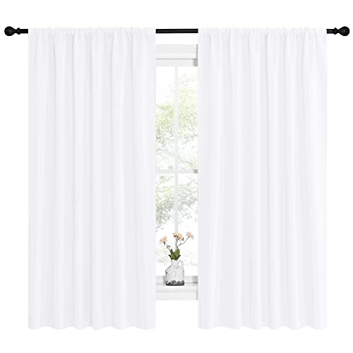 White Curtains (Pure White / 62"W x 63"L (Pack of 2))