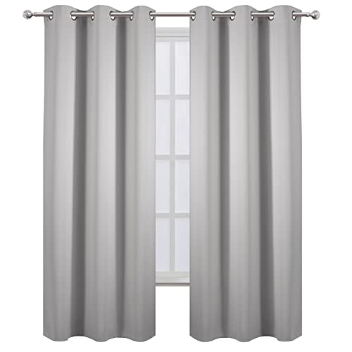 Blackout Curtains 42 x 84 inch (Light Grey / 42"W x 84"L (Pack of 2))
