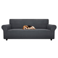 Stretch Oversized Couch Cover Universal Sofa Covers for Living Room Dogs Pet Furniture Protector Spandex Extra Large Sofa Slipcovers with Anti Slip Foam Sticks (Dark Grey / X-Large (92"-115"))