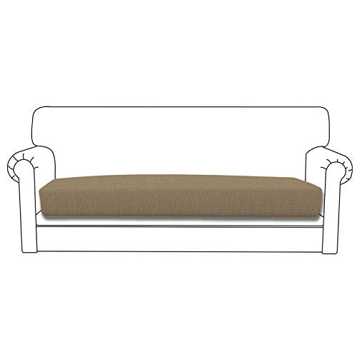 Stretch 1 Piece Oversized Couch Cushion Cover for Sofa (X Large / Tan)