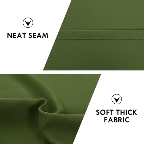 Short Blackout Curtains 52 x 36 Inch for Kitchen RV Bunk Olive Green (Olive Green / 52"W x 36"L (Pack of 2))
