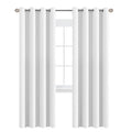White Curtains for Bedroom Pure White Curtain 96 inches Long for Christmas Thermal Insulated Window Treatment Panel (52"W x 96"L (Pack of 1) / Pure White)