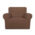 Super Stretch Chair Covers Fleece Couch Covers for Sofa Brown (Small Chair / Brown)
