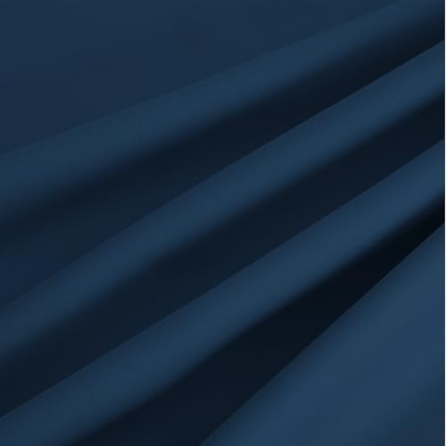 Morrocan Blue Room Darkening Curtains 45 Inches Long 2 Panels for Living Room (Dark Blue / 40"W x 45"L (Pack of 2))