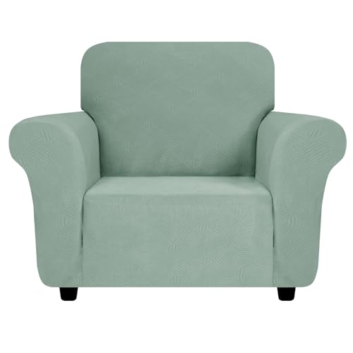 Super Stretch Chair Slipcover (- Pea Green / Small (30"-47"))
