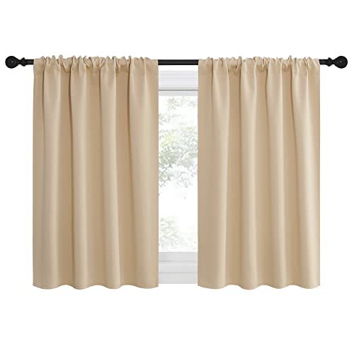 Biscotti Beige Blackout Curtains for Window 42" w x 36" L 2 Panels (Biscotti Beige / 42"W x 36"L (Pack of 2))