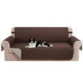 Reversible 4 Seater Sofa Cover 91 Inch Large Couch Cover Furniture Protector (Chocolate/Beige / Sofa Xxl - Xxl Large (91"))