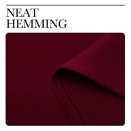 Modern Blackout Curtains Noise Reducing (Wine Red / 42"W x 54"L (Pack of 2))
