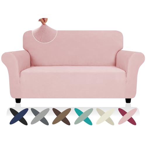 Super Stretch Loveseat Covers (- Rose / Medium (57"-70"))