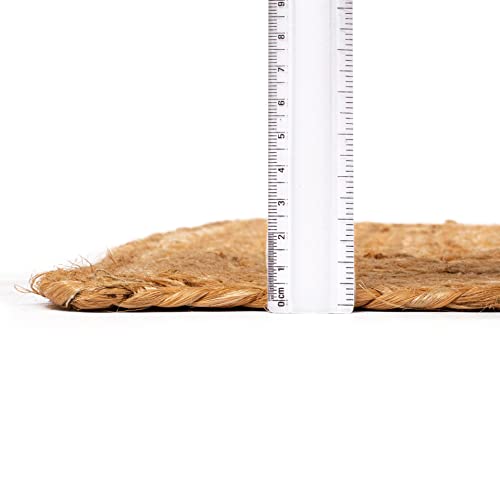 Jute Braided Woven Kitchen Runner 2x6 Feet (2'x6' / Natural)