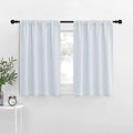 Greyish White Window Curtain Panels (Greyish White / 34"W x 30"L (Pack of 2))