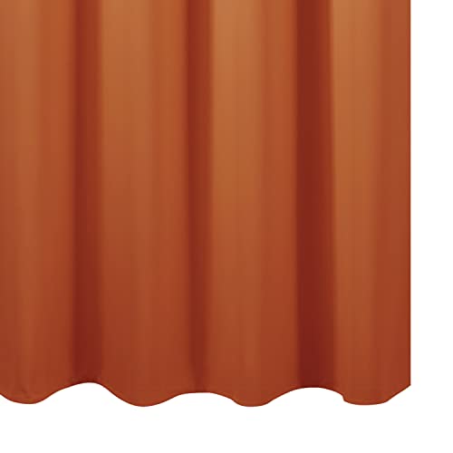 Orange Blackout Curtains 66 x 63 Inch Length (Orange / 66"W x 63"L (Pack of 2))