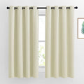 Bedroom Curtains Room Darkening Draperies (Beige / 52"W x 63"L (Pack of 2))