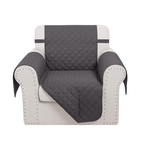 Reversible Recliner Chair Covers (Dark Grey/Dark Grey / 23'' Chair)