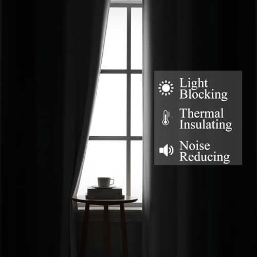 Green and Greyish White Blackout Curtains 52Wx84L 2 Panels (Green and Greyish White / 52"W x 84"L (Pack of 2))