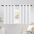 White Kitchen Curtains 36 inches Long (White / 52"W x 36"L (Pack of 2))