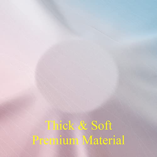 Pink and Blue Ombre Curtains for Bedroom 45 Inch Long (Pink and Blue / 52"W x 45"L (Pack of 2))