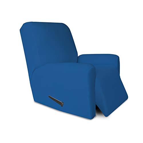Stretc Recliner Chair Covers Fleece Soft Couch Covers for Sofa (Small Recliner Chair / Classic Blue)