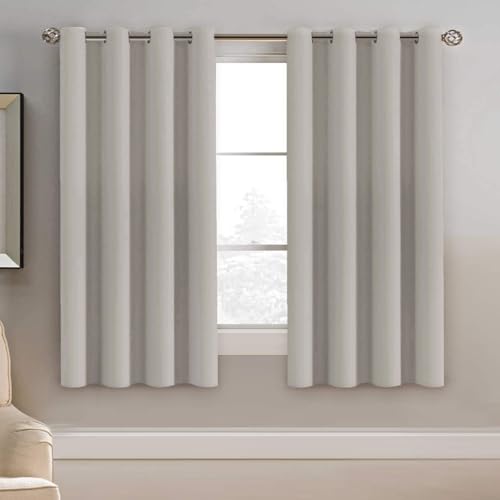 Light Blocking Curtain for Bedroom (52"W x 63"L (Pack of 1) / Stone)