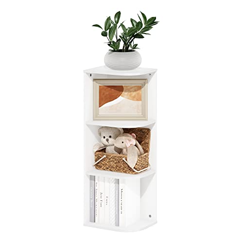 PASIR Book Shelf (White / 3-Tier Corner)