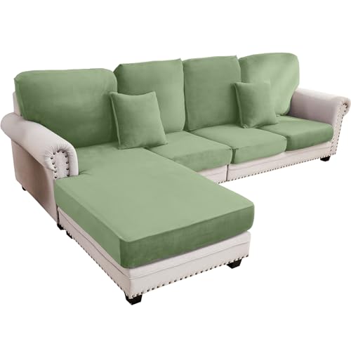 Couch Cover 4 (Avocado Green / 3 Seater + Chaise)