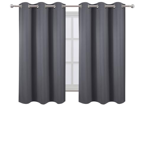 Blackout Curtains 40 x 63 inch (Grey / 40"W x 63"L (Pack of 2))