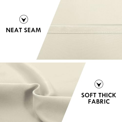Blackout Curtains for Bedroom 42 x 63 Inch Long Light Beige 2 Panels (Light Beige / 42"W x 63"L (Pack of 2))