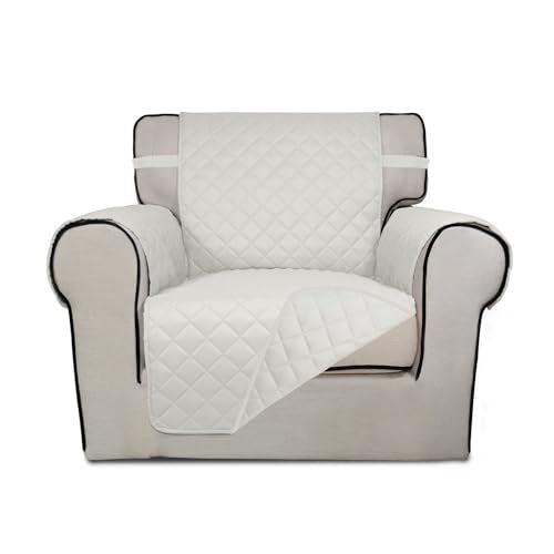 Reversible Quilted Sofa Cover (Small / Ivory/Ivory)