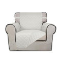 Reversible Quilted Sofa Cover (Small / Ivory/Ivory)