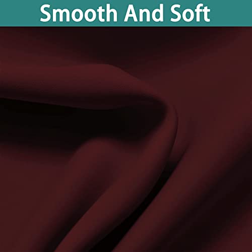 Burgundy Red Blackout Curtains 84 Inches Long for Bedroom 42" Wide (42"W x 84"L (Pack of 2) / Burgundy Red)