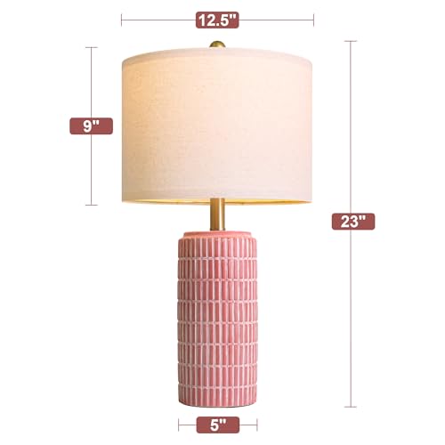 23" Ceramic Table Lamps for Living Room (23'' Medium - Matte Red)