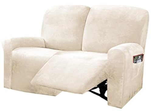 Reclining Love Seat Slipcover (Ivory)