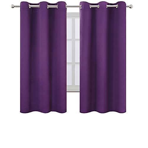 Purple Blackout Curtains 40 x 63 Inch Length (Purple / 40"W x 63"L (Pack of 2))