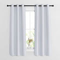 Bedroom Curtains 2 Panels Set (Greyish White / 37"W x 63"L (Pack of 2))