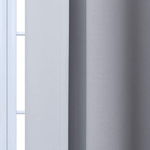 Ombre Curtains Black and Greyish White for Living Room (42"W x 84"L (Pack of 2) / Black)