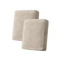 Couch Cover Stretch Velvet Sofa Cushion Cover 2 (Taupe / 2PC Seater or Backrest)