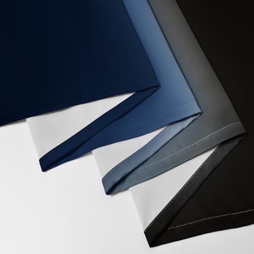 Dark Blue Black Ombre Curtains 52x63 Inche Long 2 (52"W x 63"L (Pack of 2) / Dark Blue and Black)