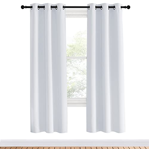 White Room Darkening Draperies and Curtains (Pure White / 34"W x 70"L (Pack of 2))