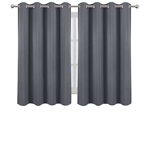 Grey Blackout Curtains (Grey / 52"W x 45"L (Pack of 2))