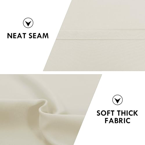 Wide Blackout Curtains for Bedroom 70 x 84 Inch Long Light Beige (Light Beige / 70"W x 84"L (Pack of 2))