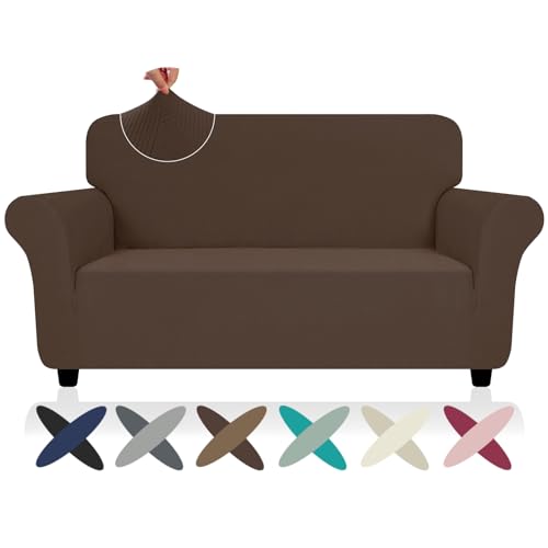 Super Stretch Loveseat Covers (- Coffee / Medium (57"-70"))