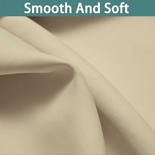 Beige 100% Blackout Patio Door Curtain Panels W100 x L84 (100"W x 84"L (Pack of 1) / Beige)