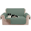 Loveseat Couch Cover for Dogs (Greyish Green/Taupe / Loveseat - Small (45"))