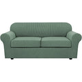 3 Piece Stretch Sofa Covers for 2 Cushion Sofa Couch Covers for Living Room Sofa Slipcovers (Medium-XL / Loden Frost)
