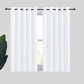 Draperies Curtains Panels (Pure White / 70"W x 54"L (Pack of 2))