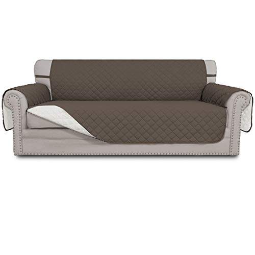 Reversible Couch Cover (Taupe/Ivory / X-Large Sofa)