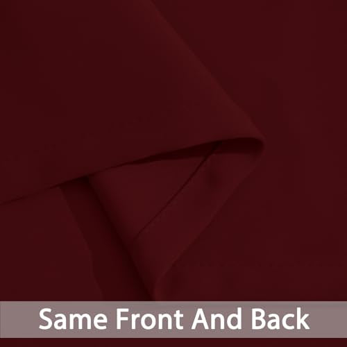 Room Darkening Curtains 52x84 inch Length Wine Red (Wine Red / 52"W x 84"L (Pack of 2))