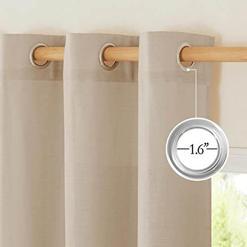 Linen Taupe Window Curtains 84 inches Long (Taupe / 42"W x 84"L (Pack of 2))